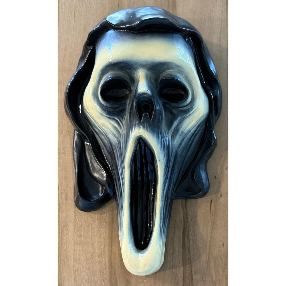 Vtg 1996 Paper Magic Scream Ghostface Motion Activated Halloween Decor Tested